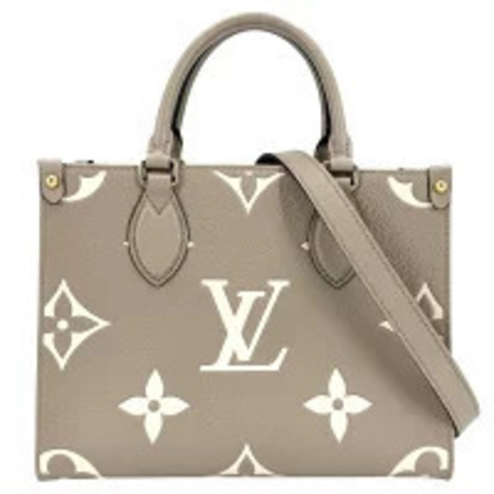 Louis Vuitton Monogram Empreinte OnTheGo 2Way Crossbody Bag Leather Beige Cream